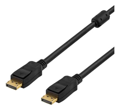 DELTACO DisplayPort-skærmkabel, Ultra HD i 60Hz, 5m, sort