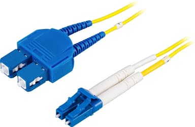 DELTACO fiberkabel, LC - SC, 9/125, OS2, duplex, singlemode, 2m