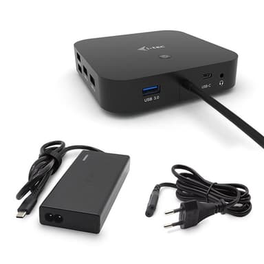 i-tec C31DUALDPDOCKPD65W, Ledningsført, USB 3.2 Gen 1 (3.1 Gen 1) Type-C, 65 W,