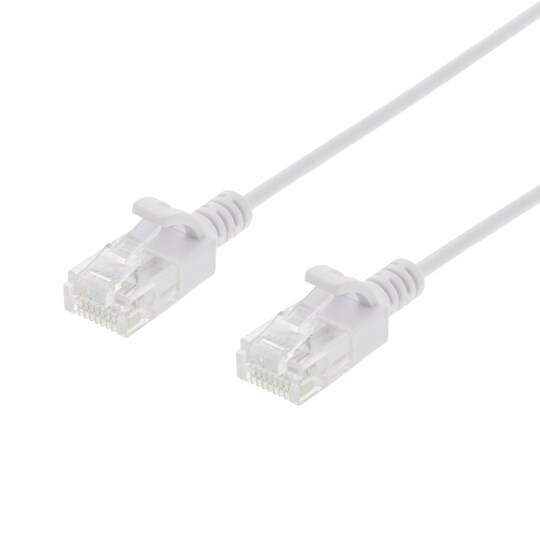 DELTACO Ultra Slim U/UTP Cat.6 patch cable, OD:2.6mm, 1.5m, white