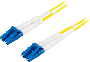 DELTACO fiberkabel, LC - LC, 9/125, OS2, duplex, singlemode, 2m