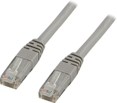 DELTACO, U/UTP, Cat5e patchkabel, 20m, grå
