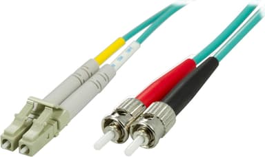 DELTACO fiberkabel, LC - ST, 50/125, OM3, duplex, multimode, 3m