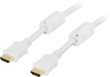 DELTACO HDMI kabel, HDMI High Speed with Ethernet, HDMI Type A han, gu