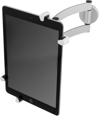 DELTACO Vægbeslag til tablets, vridbar 360ø, 3 leder, grå