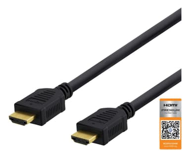 DELTACO HDMI kabel, HDMI High Speed with Ethernet, HDMI Type A h