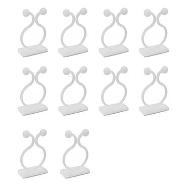 Kabelklemme/Planteklemme Hvid 10 stk