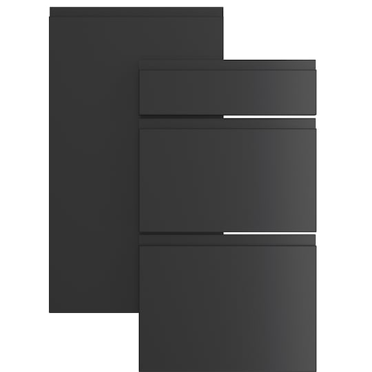Epoq Integra hjørnefront med 3 skuffer 7x70 (sort)