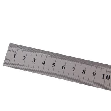 Lineal i rustfrit stål Sølv 20 cm