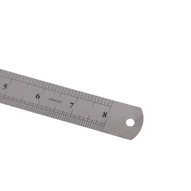 Lineal i rustfrit stål Sølv 20 cm
