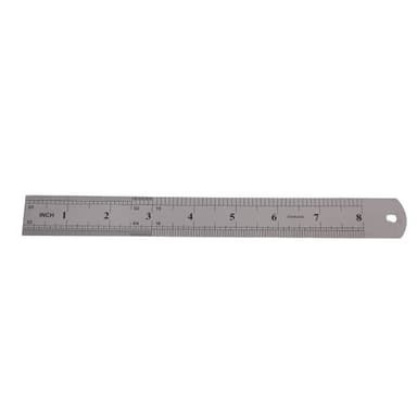 Lineal i rustfrit stål Sølv 20 cm