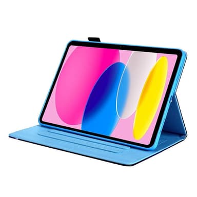 Til iPad 10.9 (2022) Tabletetui Cover Foldbart stativ - Blå sommerfugl
