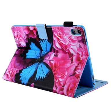 Til iPad 10.9 (2022) Tabletetui Cover Foldbart stativ - Blå sommerfugl