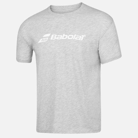 Babolat Exercise Tee Grey, Padel og tennis T-shirt fyr 12-14 ÅR