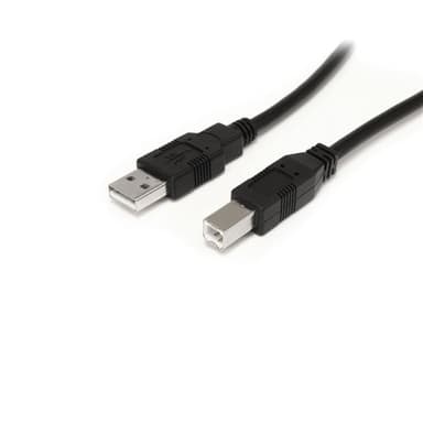 StarTech.com USB2HAB30AC, 9 m, USB A, USB B, USB 2.0, 480 Mbit/s, Sort