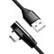 Vinklet USB-C kabel USB 2.0 Max 3A 0,3m