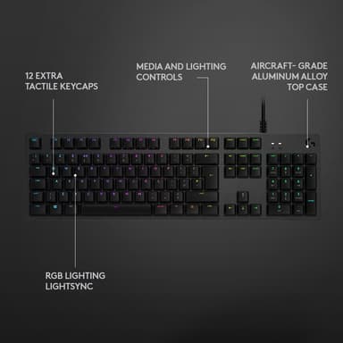 Logitech G512 gaming tastatur (GX Brown-switches)