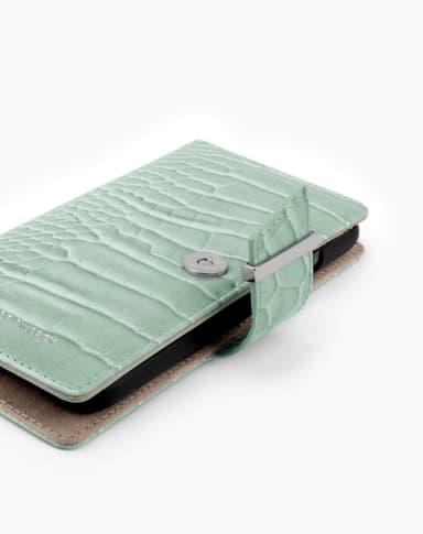 Cora Phone Wallet iPhone 8/7/6/6S/SE Mint Croco