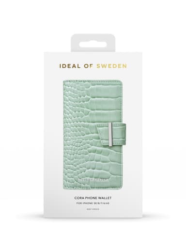 Cora Phone Wallet iPhone 8/7/6/6S/SE Mint Croco