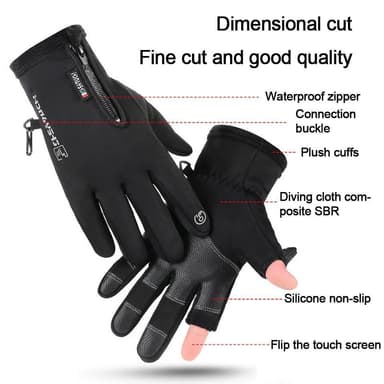 Vinterhandsker Touch Screen 1 par Grå M