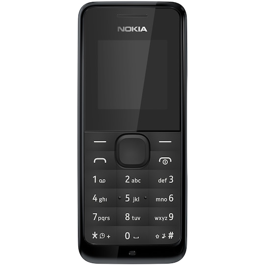 Nokia 105 mobiltelefon - sort