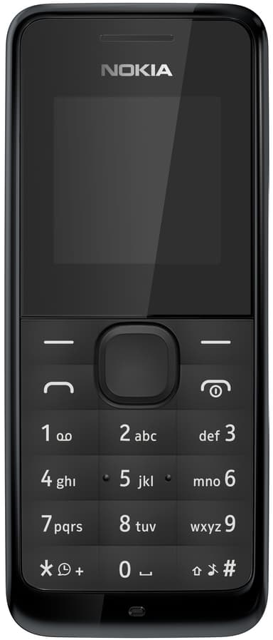 Nokia 105 mobiltelefon - sort