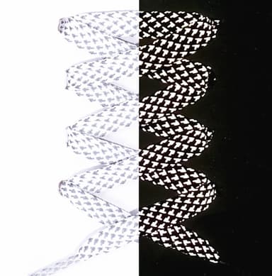 Reflekterende flade snørebånd 1 par hvid 120 cm