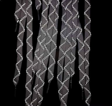 Reflekterende flade snørebånd 1 par Mørkegrå 120 cm