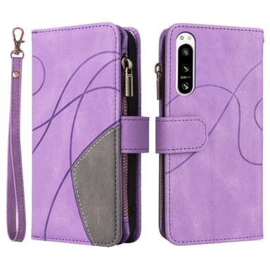 KT Multifunktion Series-5 Til Sony Xperia 5 IV Telefontaske - Lilla