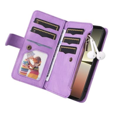 KT Multifunktion Series-5 Til Sony Xperia 5 IV Telefontaske - Lilla