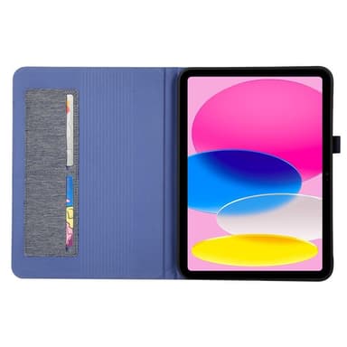 Til iPad 10.9 (2022) Tabletetui Dækstof Tekstur - Blå
