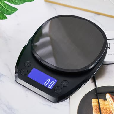 Digital køkkenvægt 10 kg / 1 g Sort
