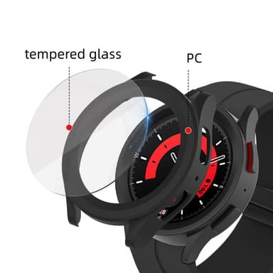 Beskyttelsesetui / urskærmbeskytter Sølv Samsung Galaxy Watch 5 Pro (45 mm)