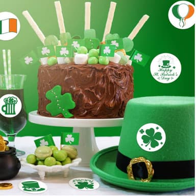 St. Patrick&#39 s Day Stickers 1 rulle med 500 stk