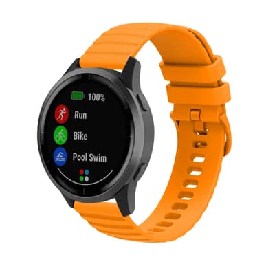 INF Urrem silikone Orange 20 mm Samsung Galaxy Watch 5/4 40mm 44mm/Gear Sport, Huawei Watch GT3 42 mm, Honor Watch SE, Huami Amazfit GTS 3,Garmin Forerunner 158/55/245/645/Venu Sq