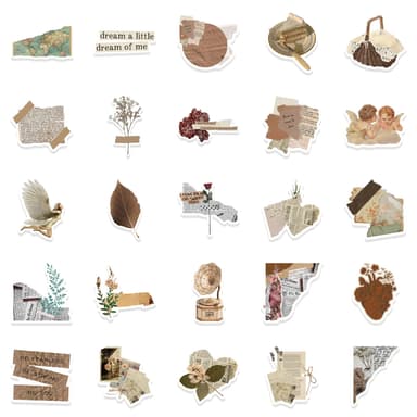 INF Vintage DIY Stickers 52-pak MultiColor