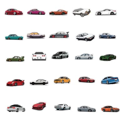 JDM Car Stickers 100-pak MultiColor