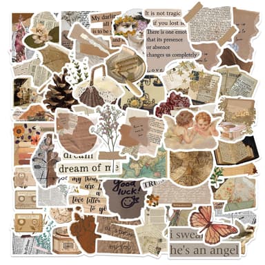 INF Vintage DIY Stickers 52-pak MultiColor