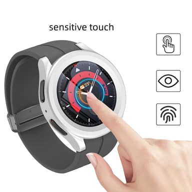 Beskyttelsesetui / urskærmbeskytter Sølv Samsung Galaxy Watch 5 Pro (45 mm)