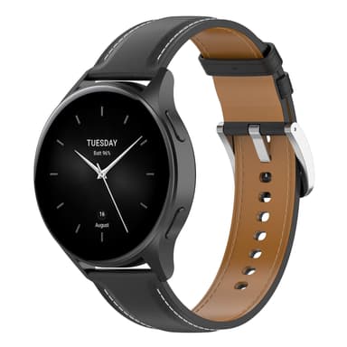 Urrem i læder Sort 22 mm Xiaomi Watch S2