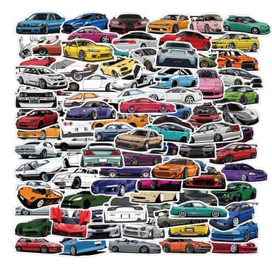 JDM Car Stickers 100-pak MultiColor