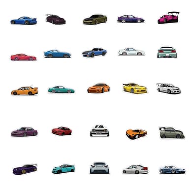 JDM Car Stickers 100-pak MultiColor