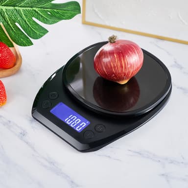 Digital køkkenvægt 10 kg / 1 g Sort
