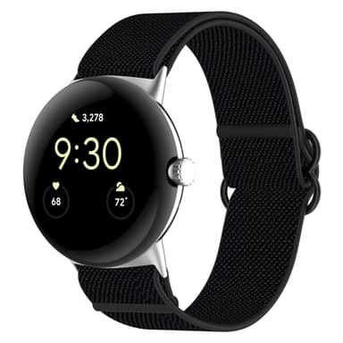 Klockarmband nylon Sort Google Pixel Watch
