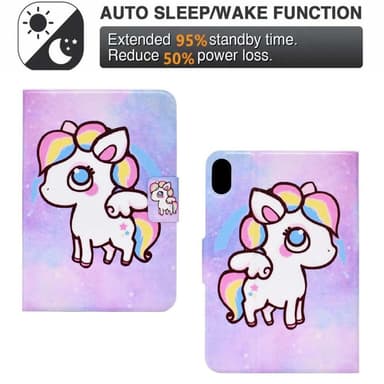 Til iPad 10.9 (2022) Tabletetui Cover Foldbart stativ - Farverig pony