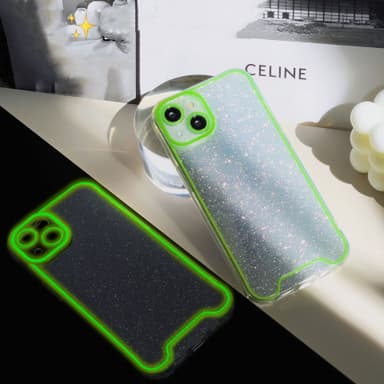 Mobiltelefon cover, der lyser i mørke Grøn iPhone 14