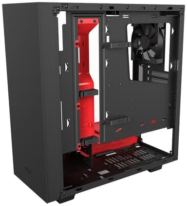 NZXT S340 Elite PC-kabinet - mat sort/rød