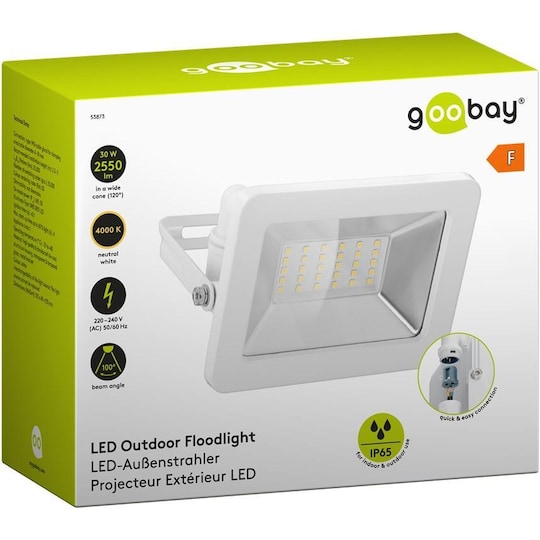 LED-strålkastare för utomhusbruk, 30 W