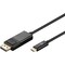 Goobay USB-C™- DisplayPort™-adapterkabel 4K 60 Hz, 1,20m, sort
