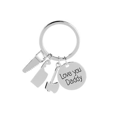 Nøglering til far ""Love you Daddy"" Sølv